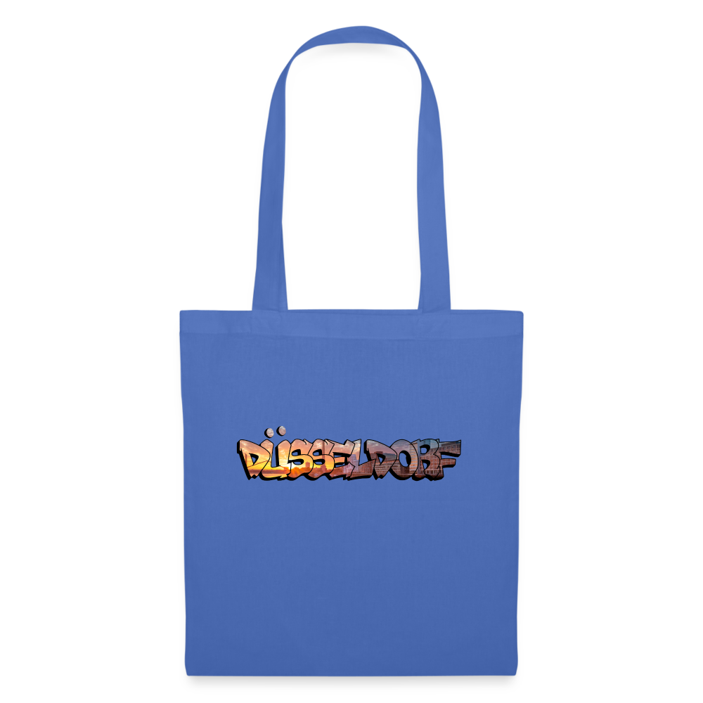 Tote Bag Düsseldorf "Skyline Sunset" - light blue