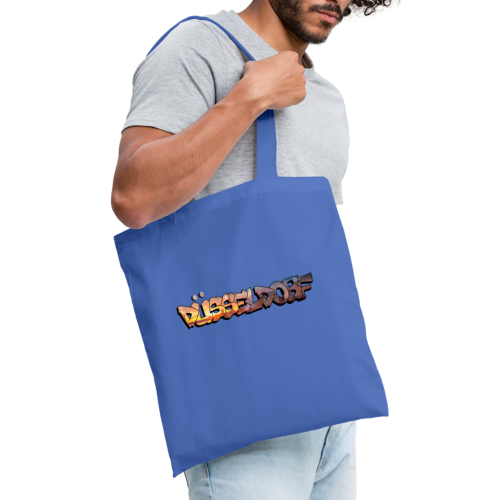 Tote Bag Düsseldorf "Skyline Sunset" - light blue