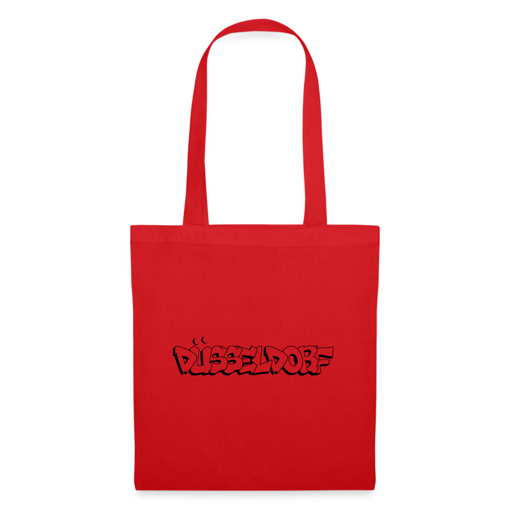 Tote Bag Düsseldorf "Graffiti" - red