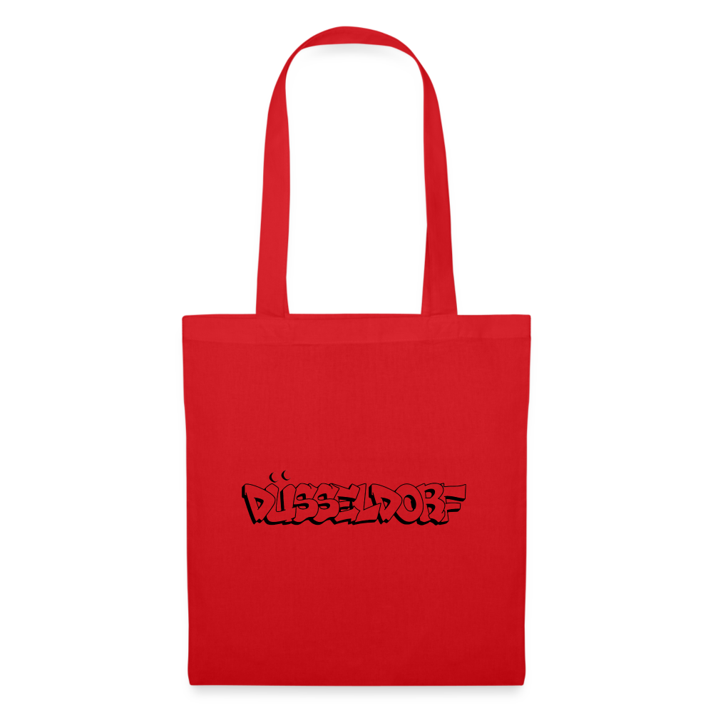 Tote Bag Düsseldorf "Graffiti" - red