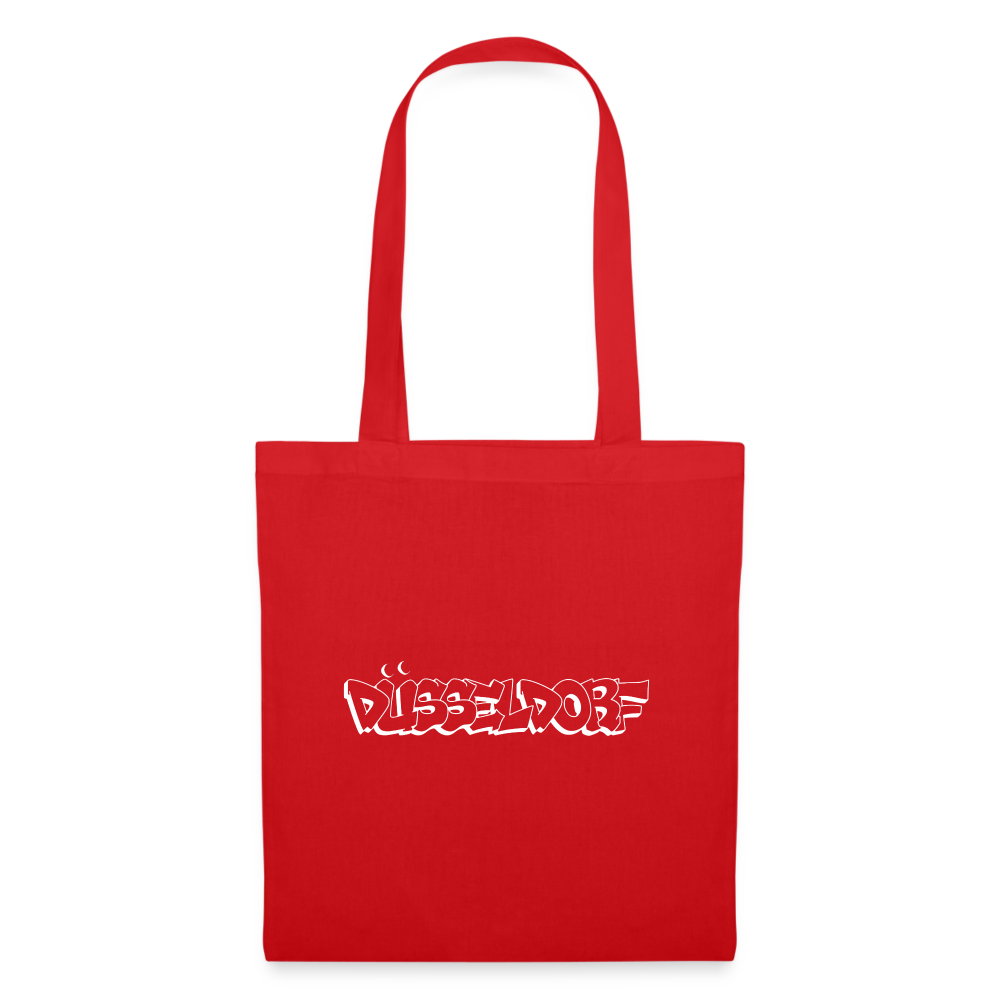 Tote Bag Düsseldorf "Graffiti" Bright Edition - red