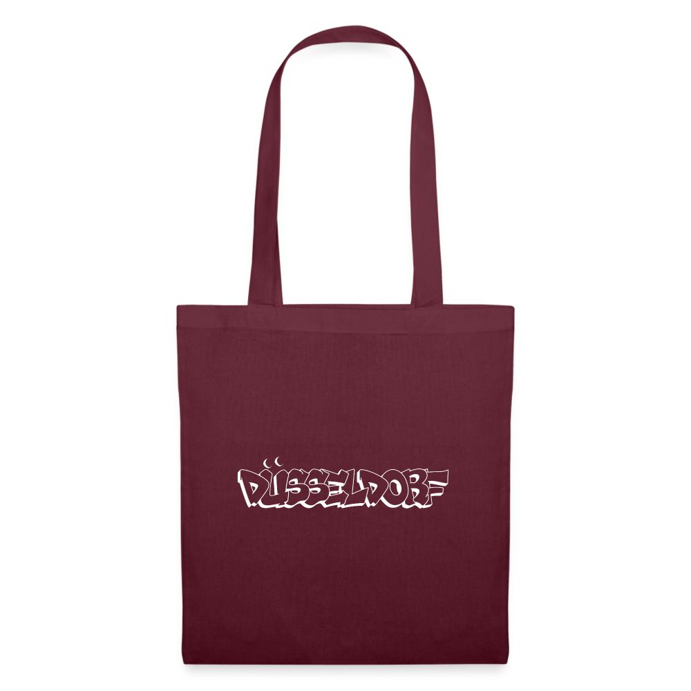 Tote Bag Düsseldorf "Graffiti" Bright Edition - burgundy