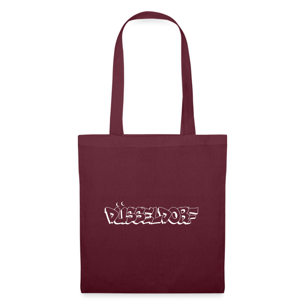 Tote Bag Düsseldorf "Graffiti" Bright Edition - burgundy