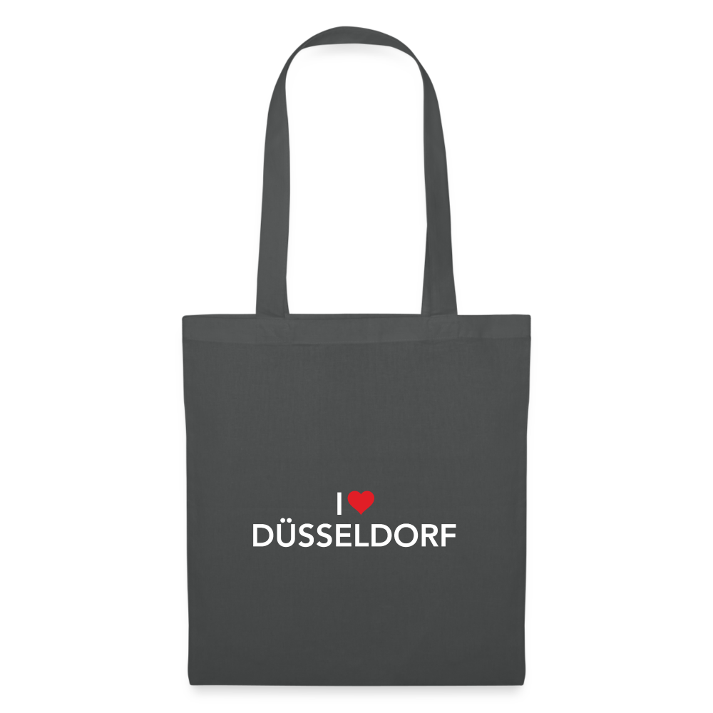 Tote Bag "I Love Düsseldorf" - graphite grey