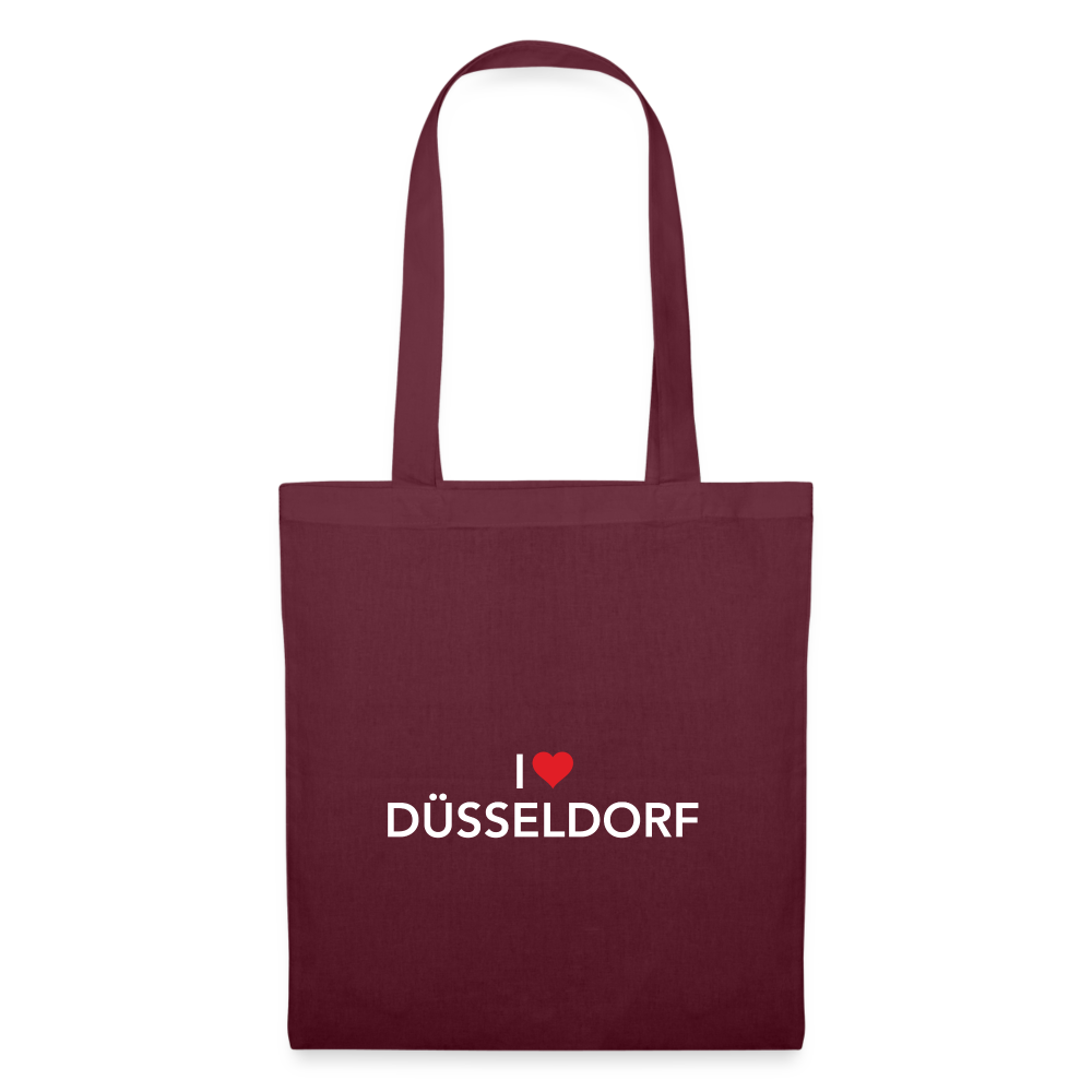 Tote Bag "I Love Düsseldorf" - burgundy