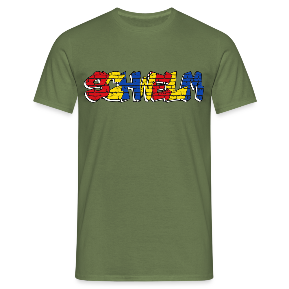 T-Shirt Schwelm "Graffiti" Wappen - military green