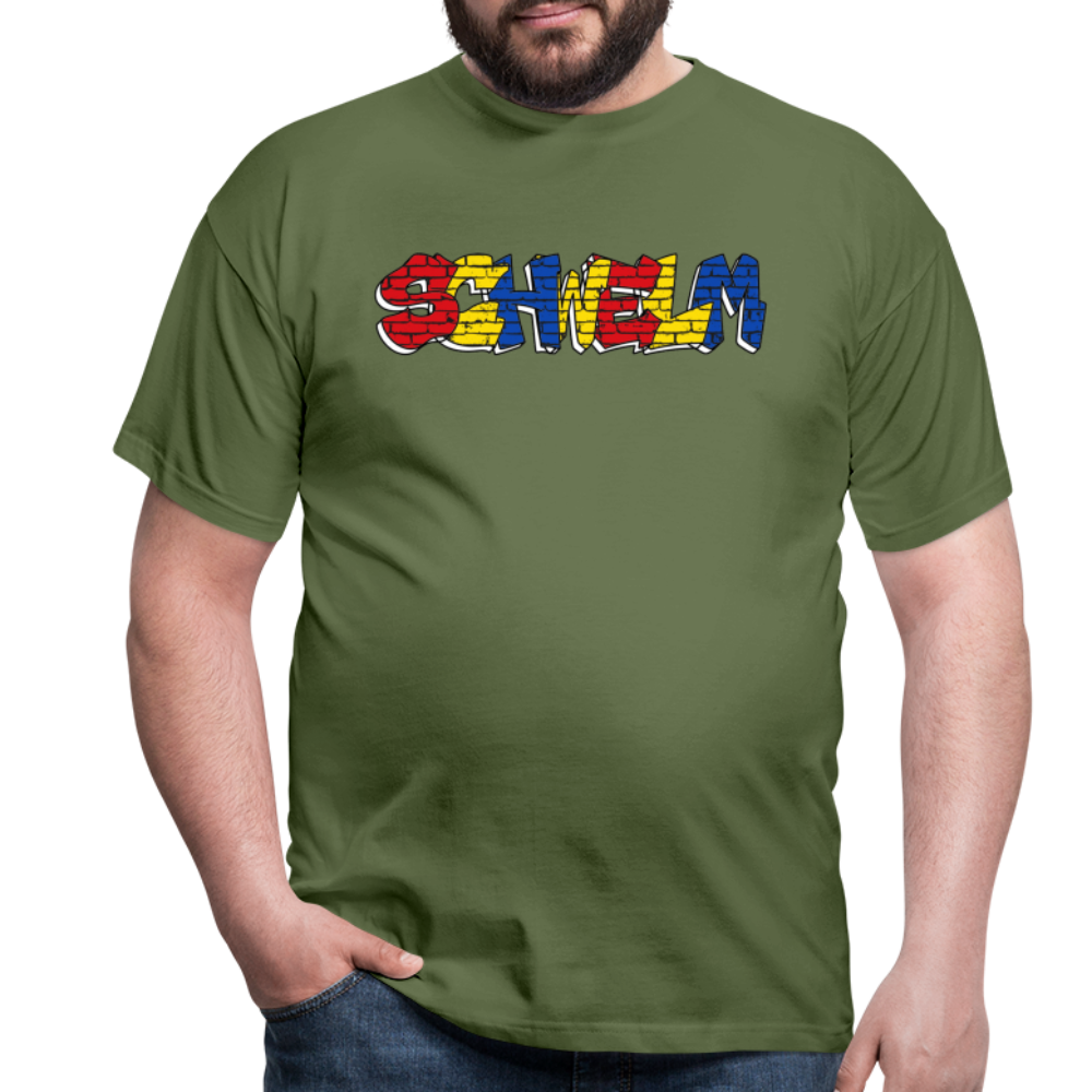 T-Shirt Schwelm "Graffiti" Wappen - military green