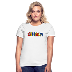 T-Shirt Ladies "Graffiti" Wappen Schwelm - white
