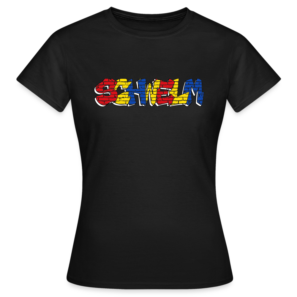 T-Shirt Ladies "Graffiti" Wappen Schwelm - black