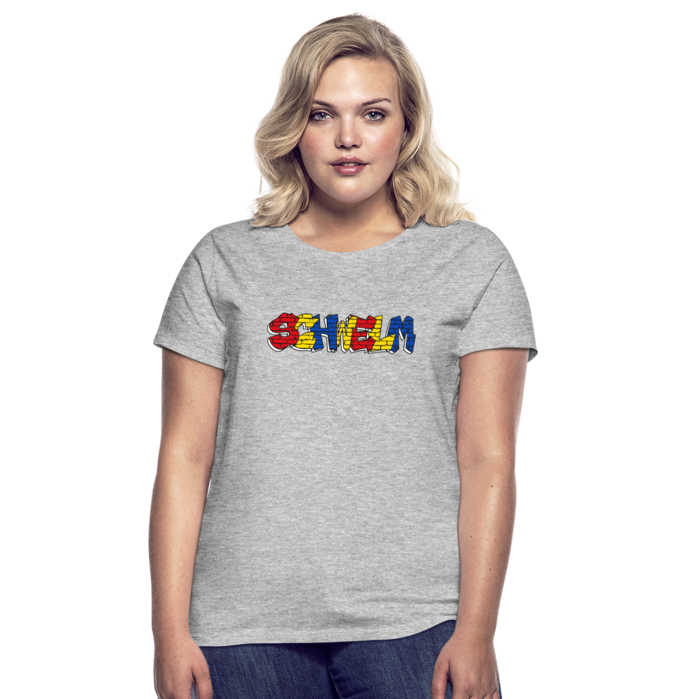 T-Shirt Ladies "Graffiti" Wappen Schwelm - heather grey