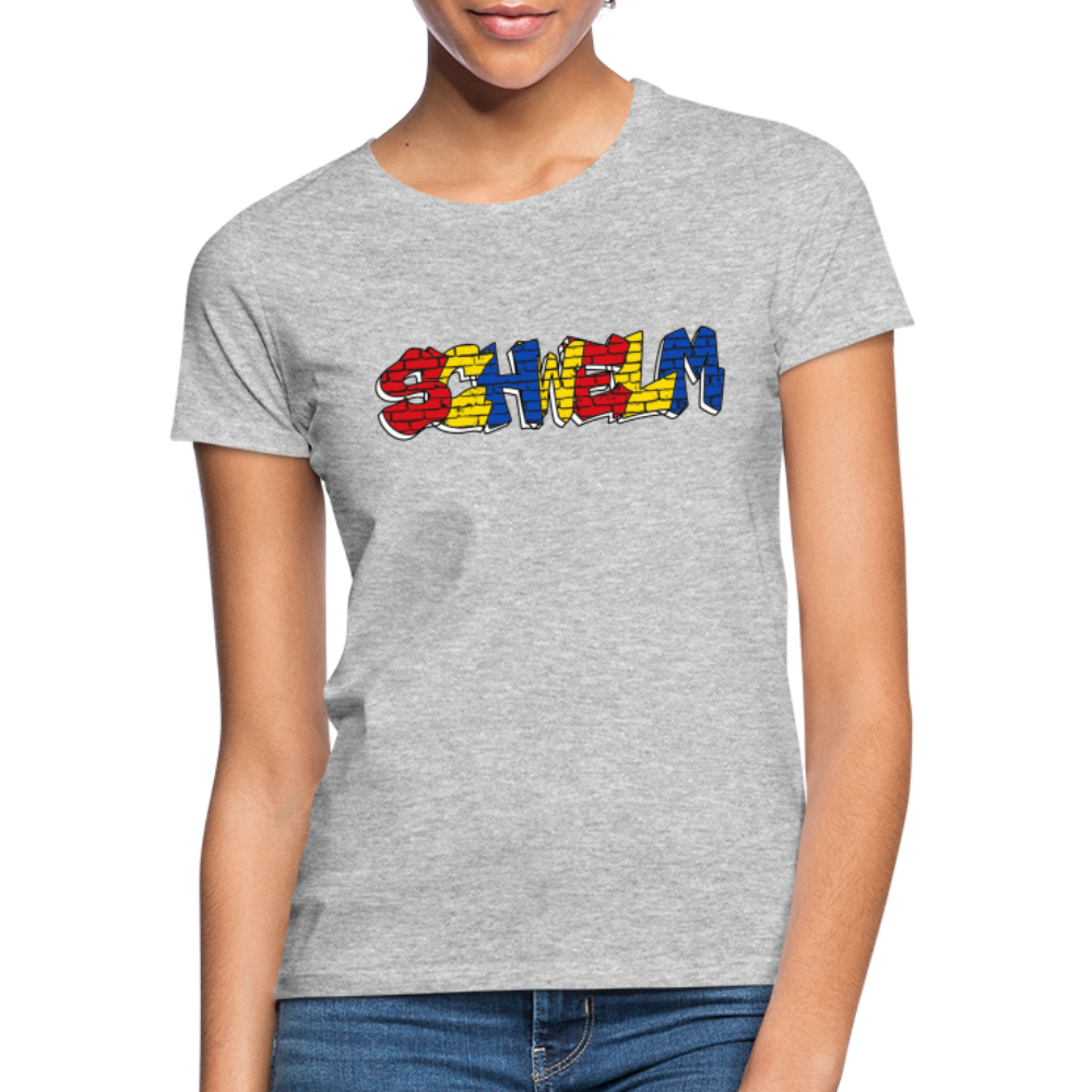 T-Shirt Ladies "Graffiti" Wappen Schwelm - heather grey