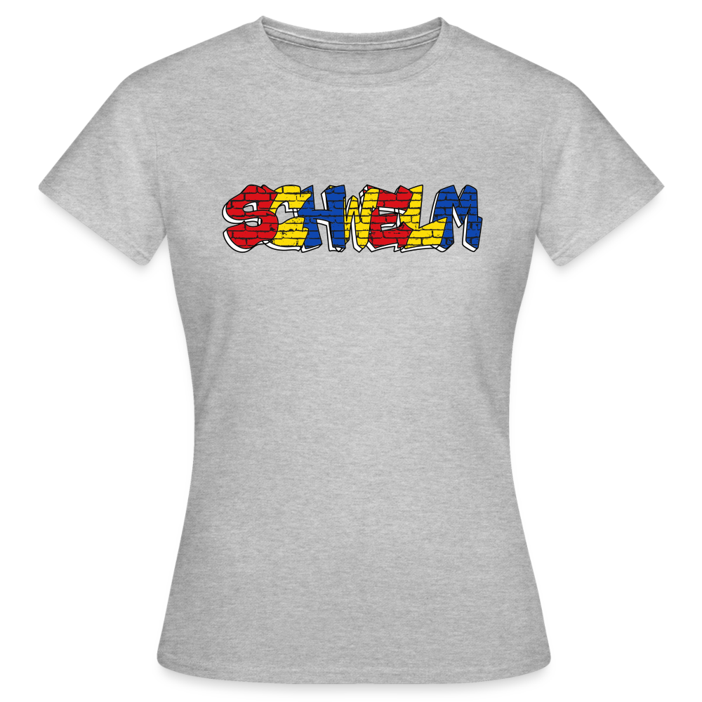 T-Shirt Ladies "Graffiti" Wappen Schwelm - heather grey