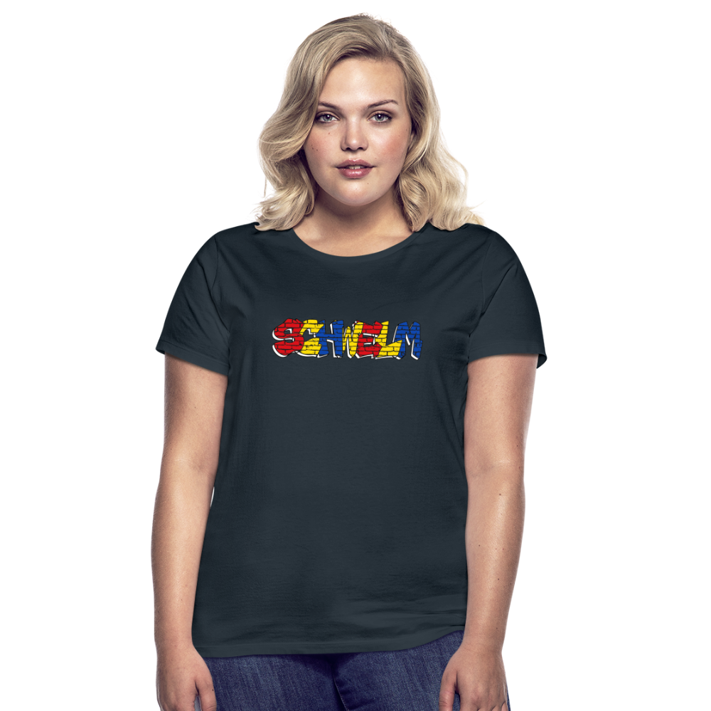 T-Shirt Ladies "Graffiti" Wappen Schwelm - navy