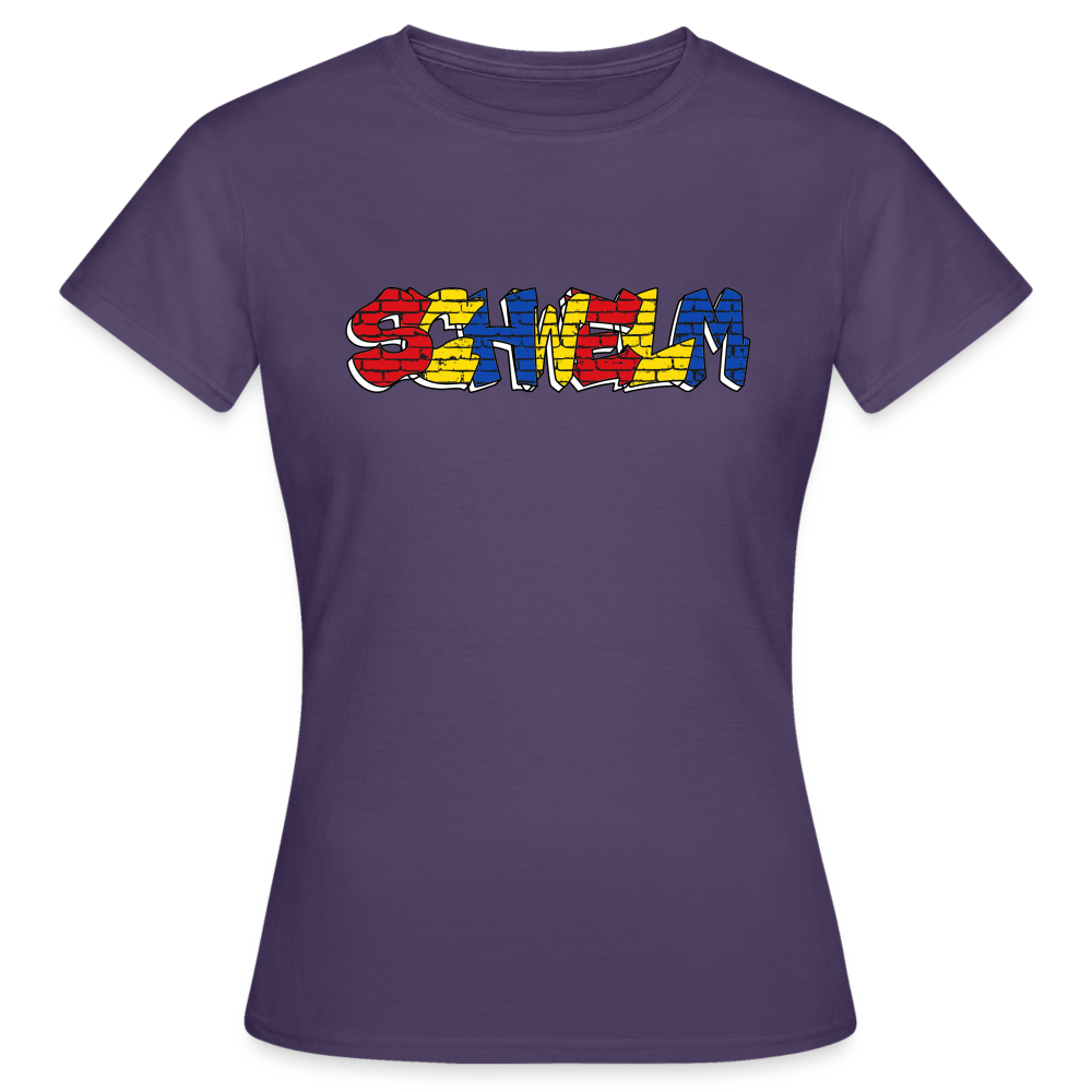 T-Shirt Ladies "Graffiti" Wappen Schwelm - dark purple