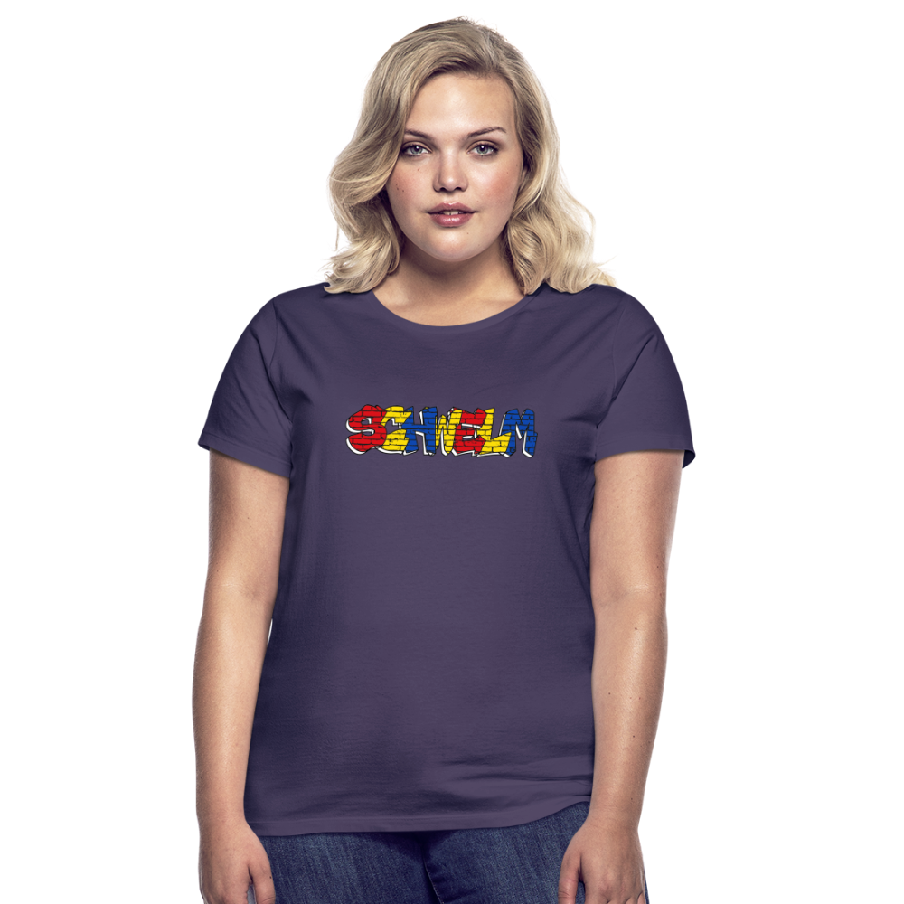 T-Shirt Ladies "Graffiti" Wappen Schwelm - dark purple