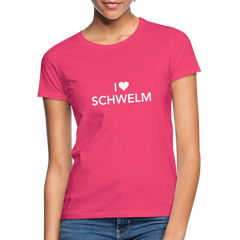 T-Shirt Ladies I Love Schwelm "Pink & Red Edition" - azalea