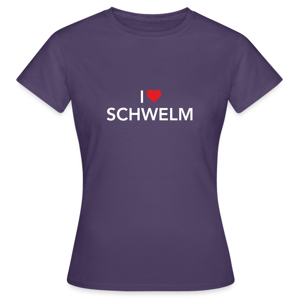T-Shirt Ladies "I Love Schwelm" - dark purple