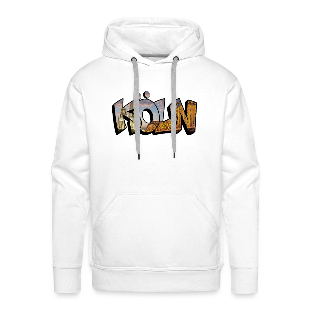 Hoodie Köln "Skyline Sunset" - white