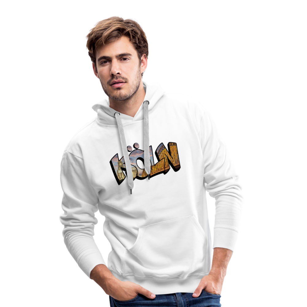 Hoodie Köln "Skyline Sunset" - white