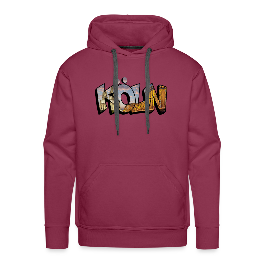 Hoodie Köln "Skyline Sunset" - bordeaux