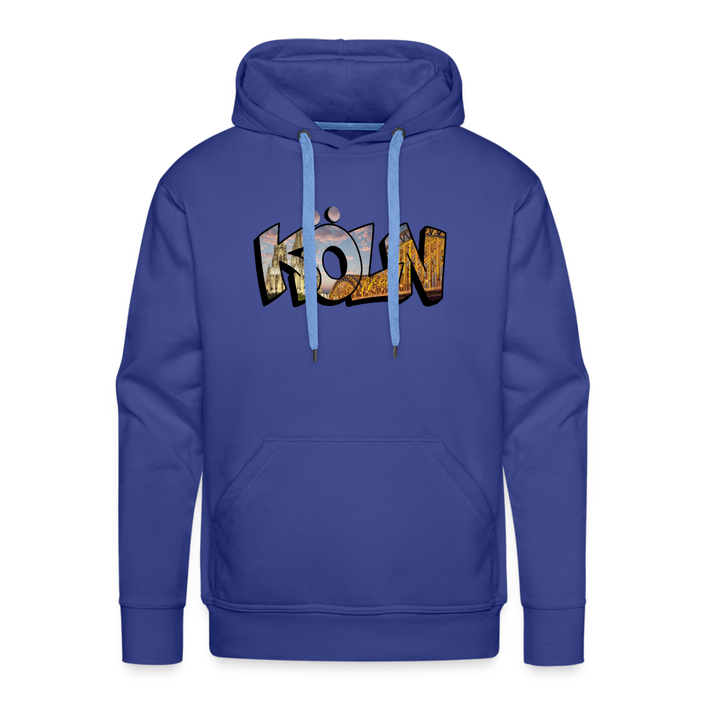 Hoodie Köln "Skyline Sunset" - royal blue