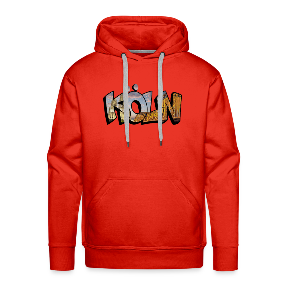 Hoodie Köln "Skyline Sunset" - red