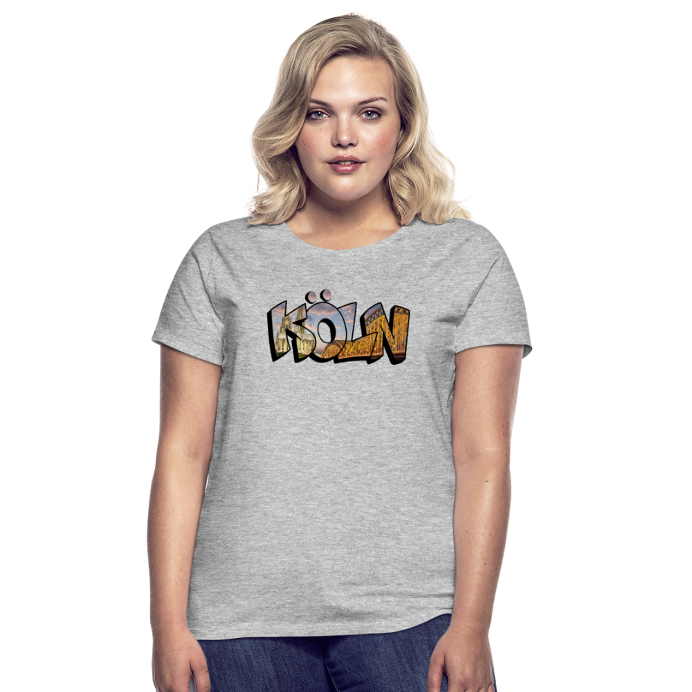 T-Shirt Ladies Köln "Skyline Sunset" - heather grey