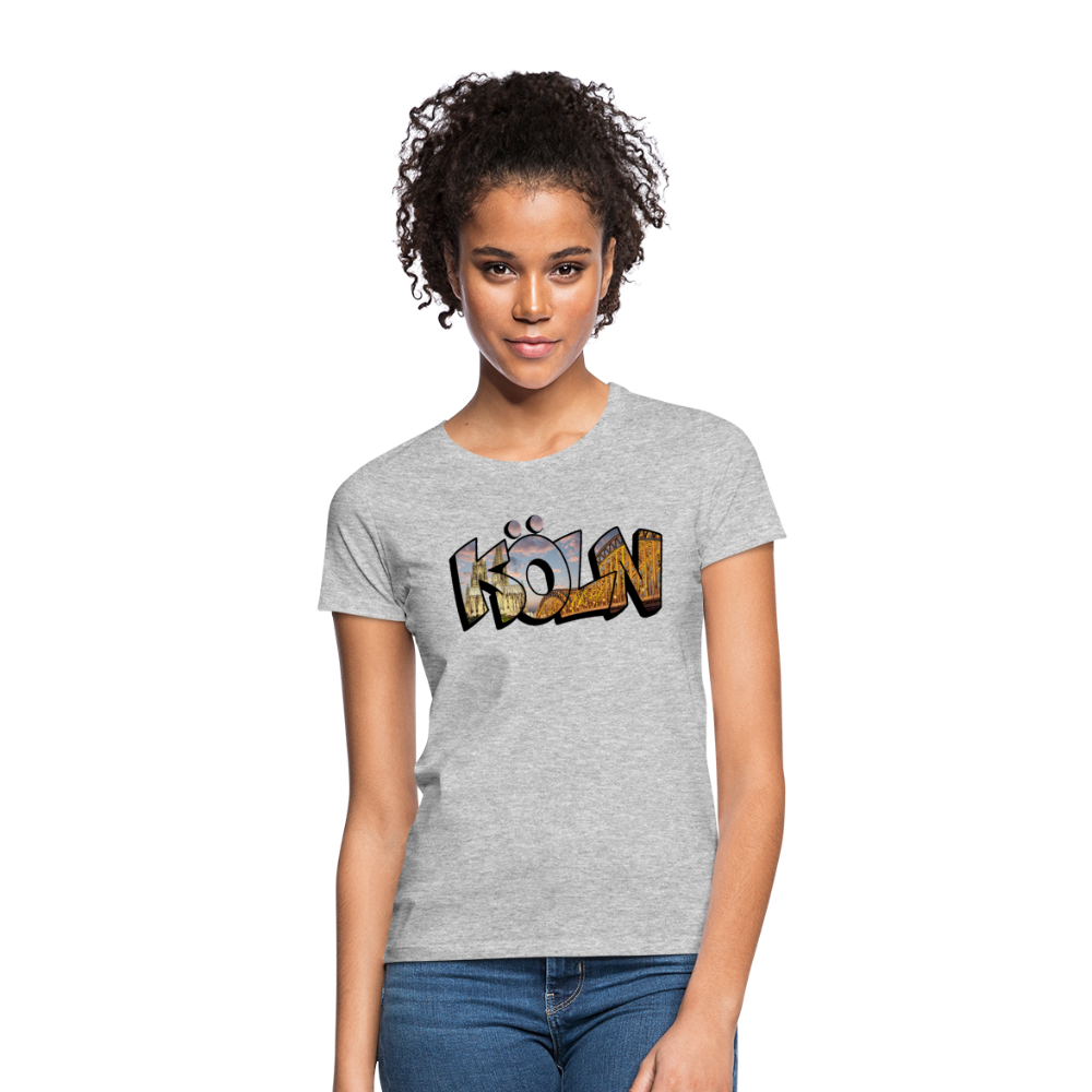 T-Shirt Ladies Köln "Skyline Sunset" - heather grey