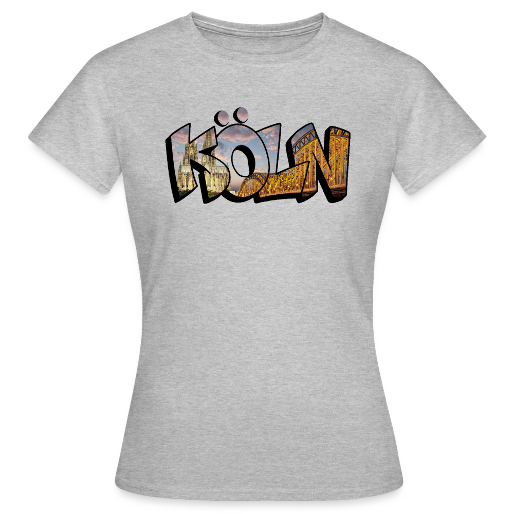 T-Shirt Ladies Köln "Skyline Sunset" - heather grey