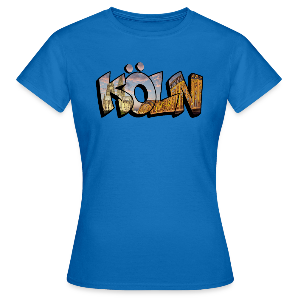 T-Shirt Ladies Köln "Skyline Sunset" - royal blue