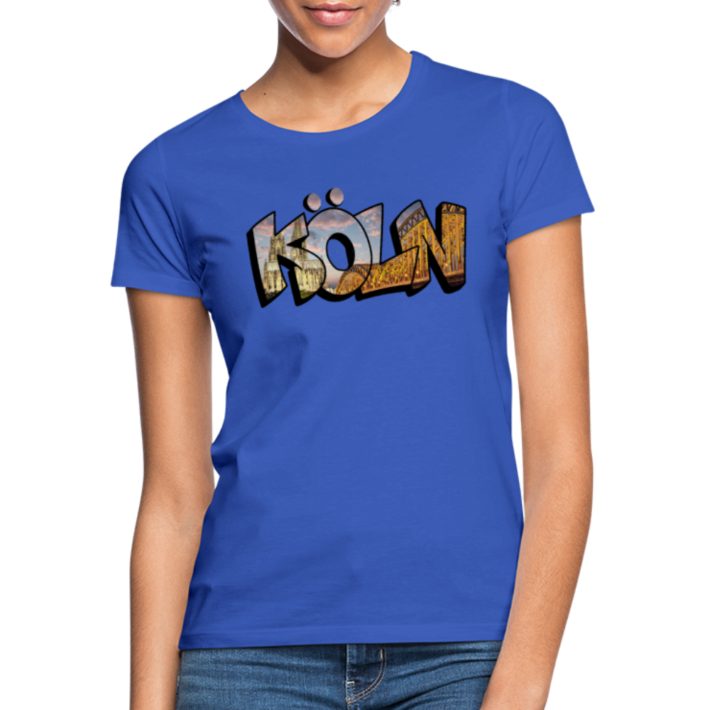 T-Shirt Ladies Köln "Skyline Sunset" - royal blue
