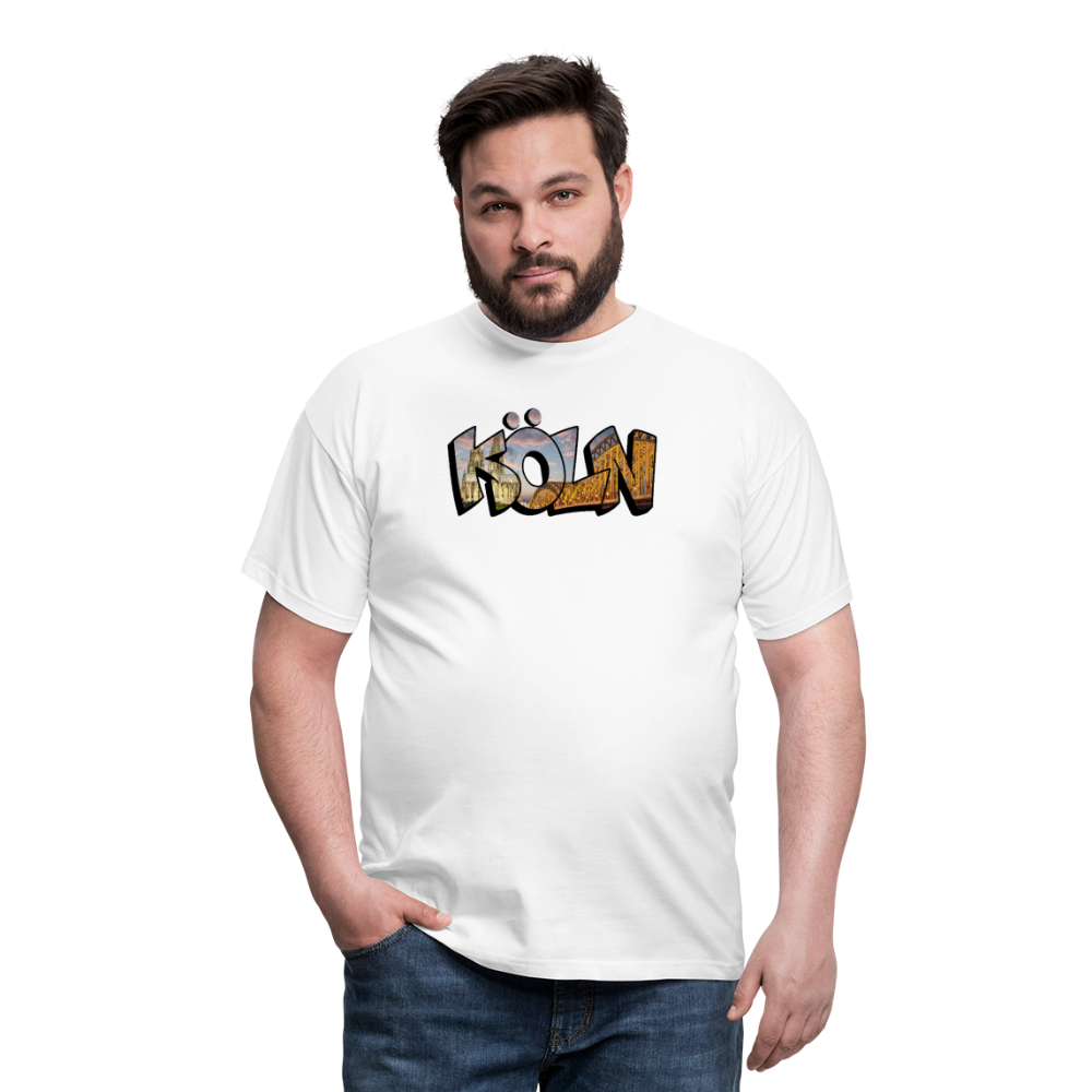 T-Shirt Köln "Skyline Sunset" - white
