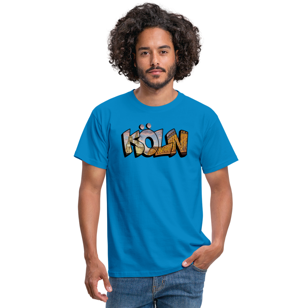 T-Shirt Köln "Skyline Sunset" - royal blue