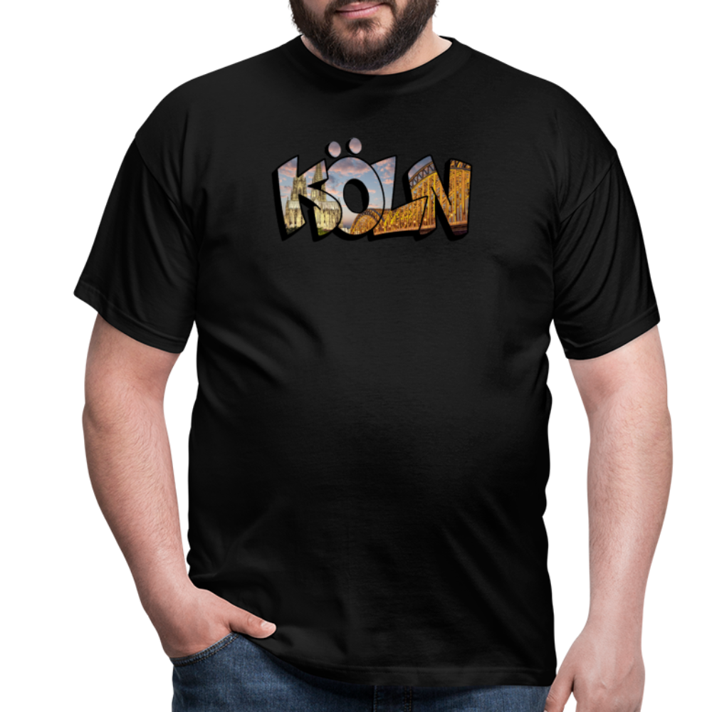 T-Shirt Köln "Skyline Sunset" - black