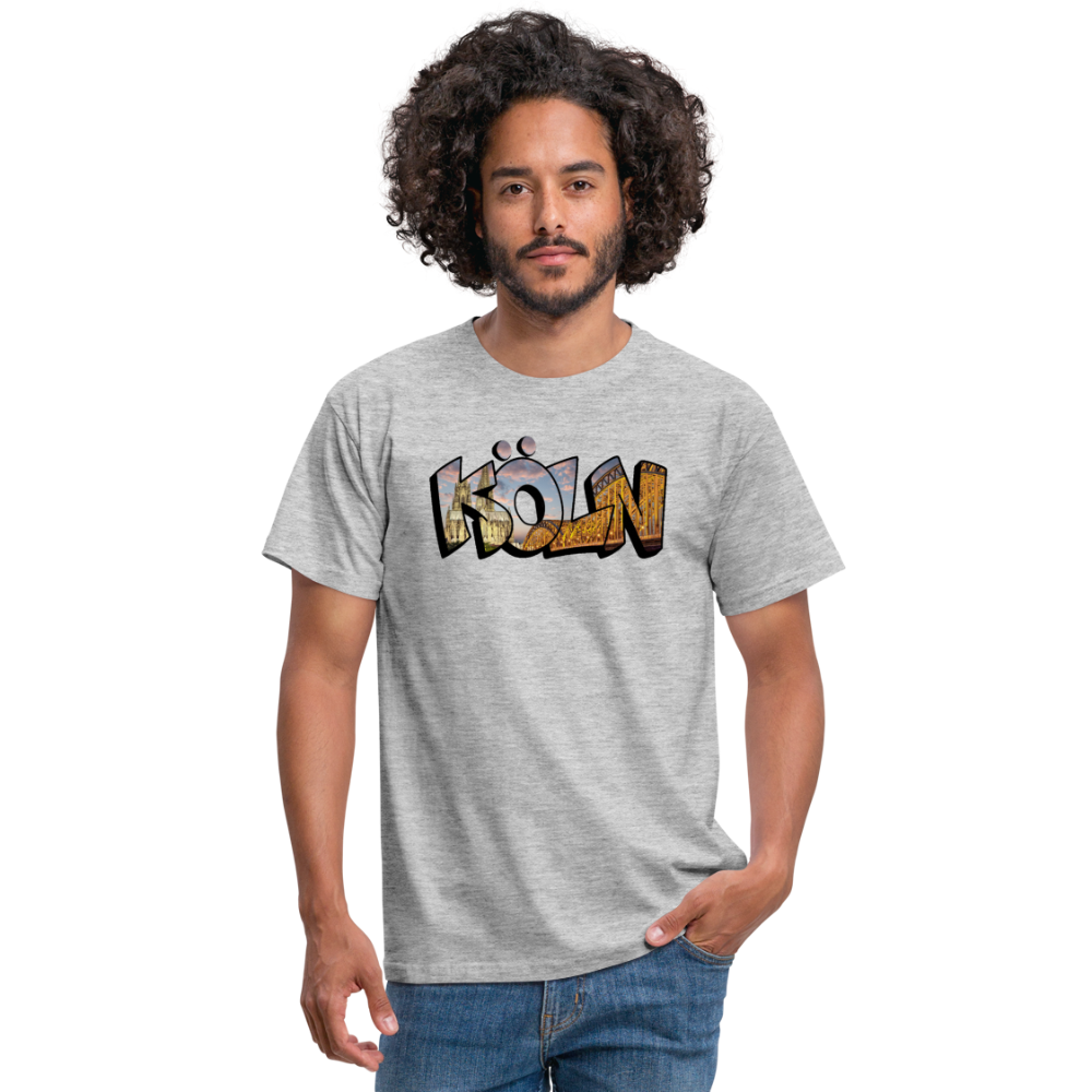 T-Shirt Köln "Skyline Sunset" - heather grey