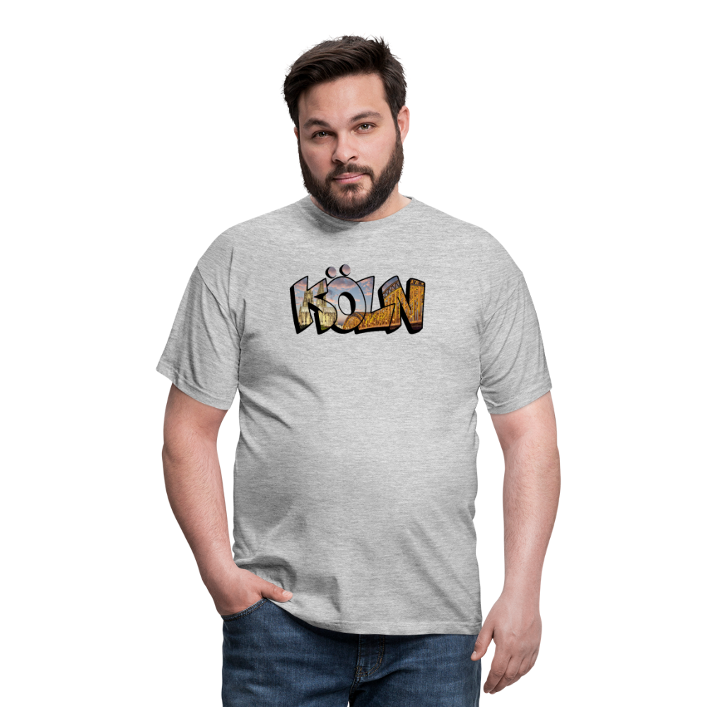 T-Shirt Köln "Skyline Sunset" - heather grey