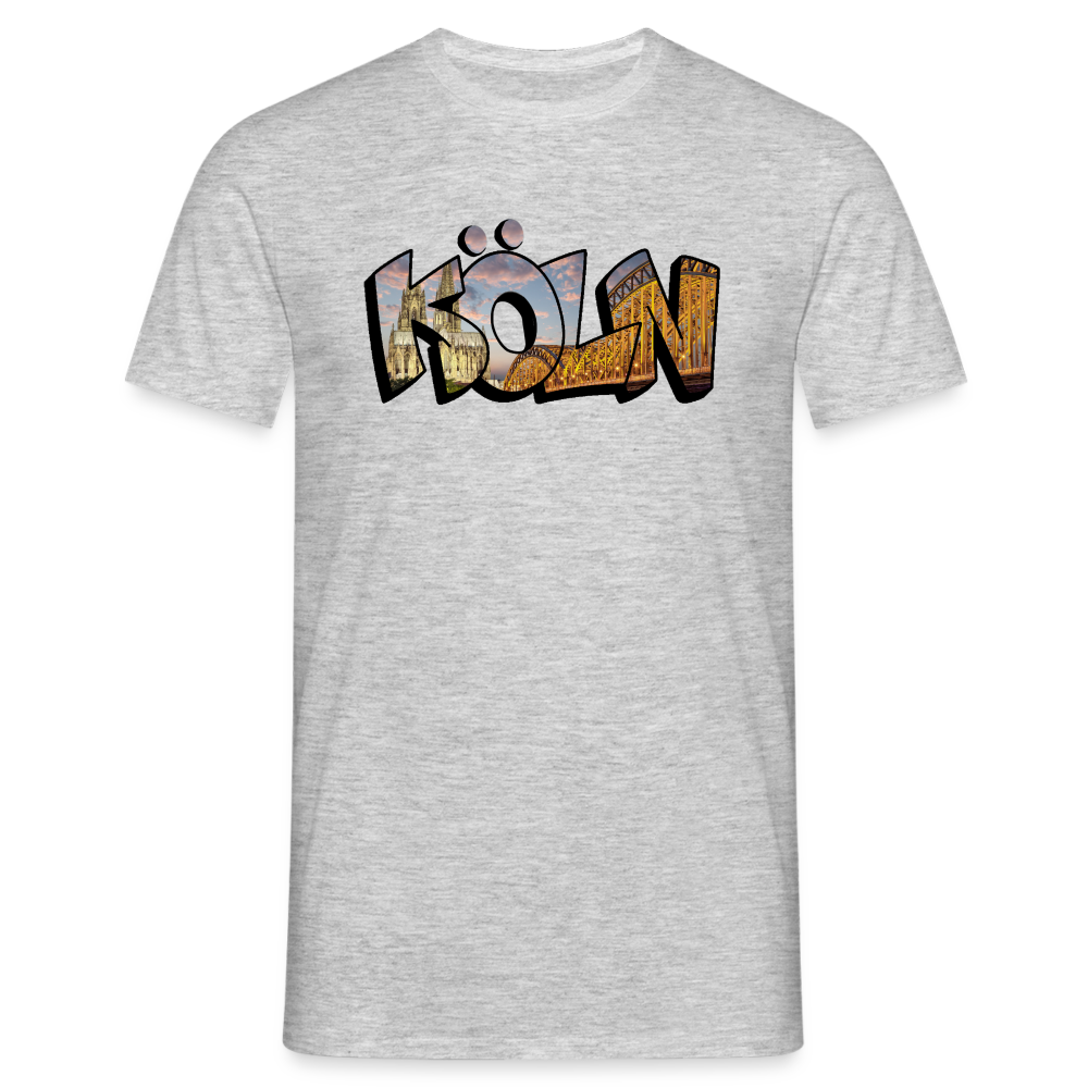 T-Shirt Köln "Skyline Sunset" - heather grey