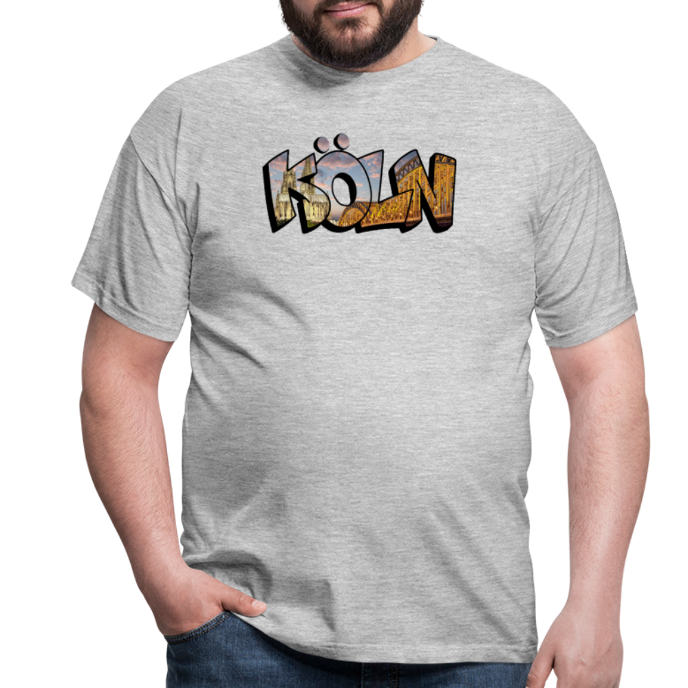 T-Shirt Köln "Skyline Sunset" - heather grey