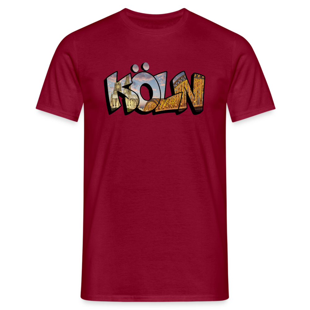 T-Shirt Köln "Skyline Sunset" - brick red