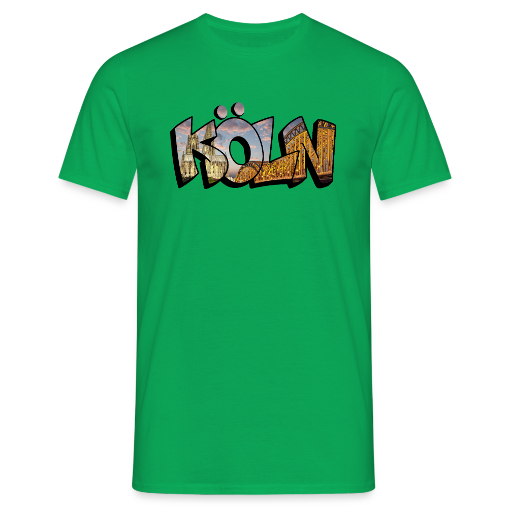 T-Shirt Köln "Skyline Sunset" - kelly green