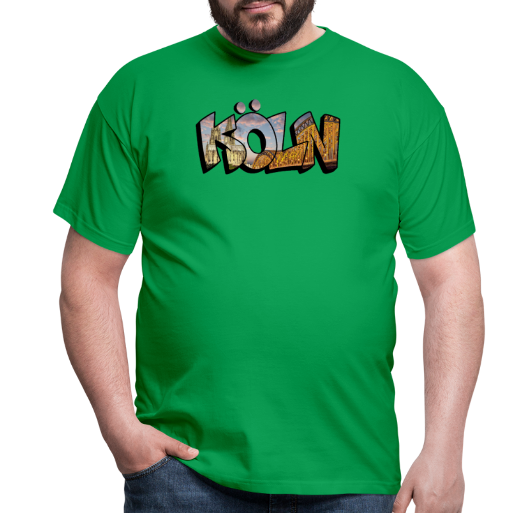 T-Shirt Köln "Skyline Sunset" - kelly green