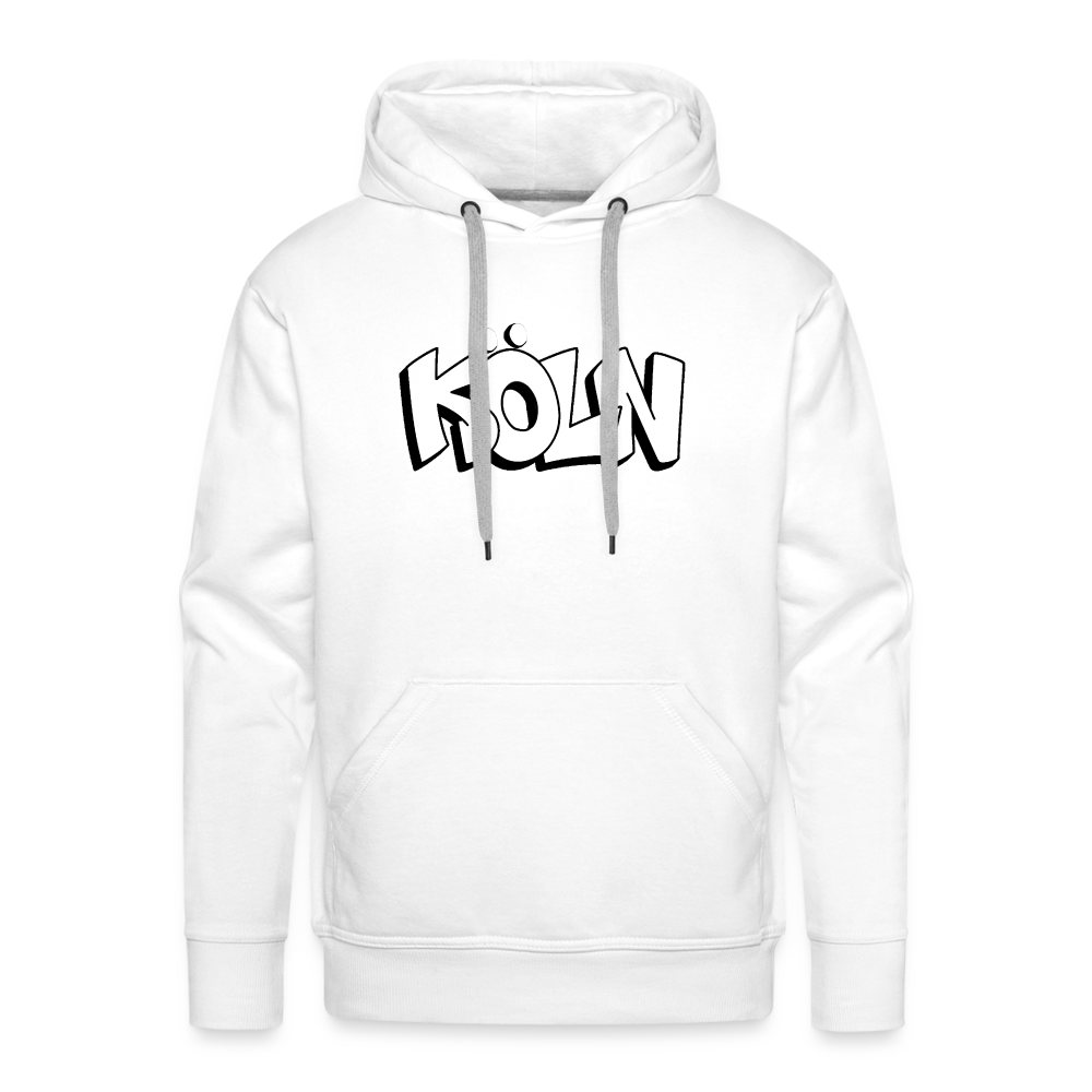 Hoodie Köln "Graffiti" Dark Edition - white