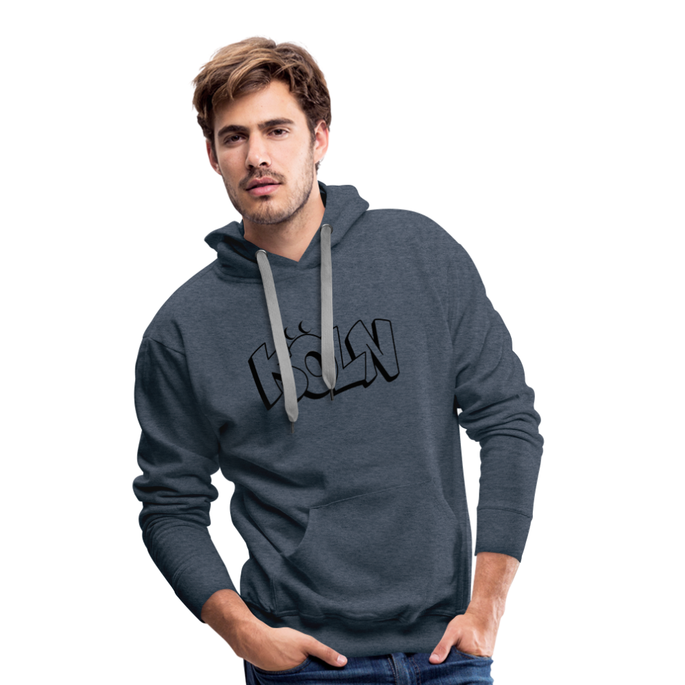 Hoodie Köln "Graffiti" Dark Edition - heather denim