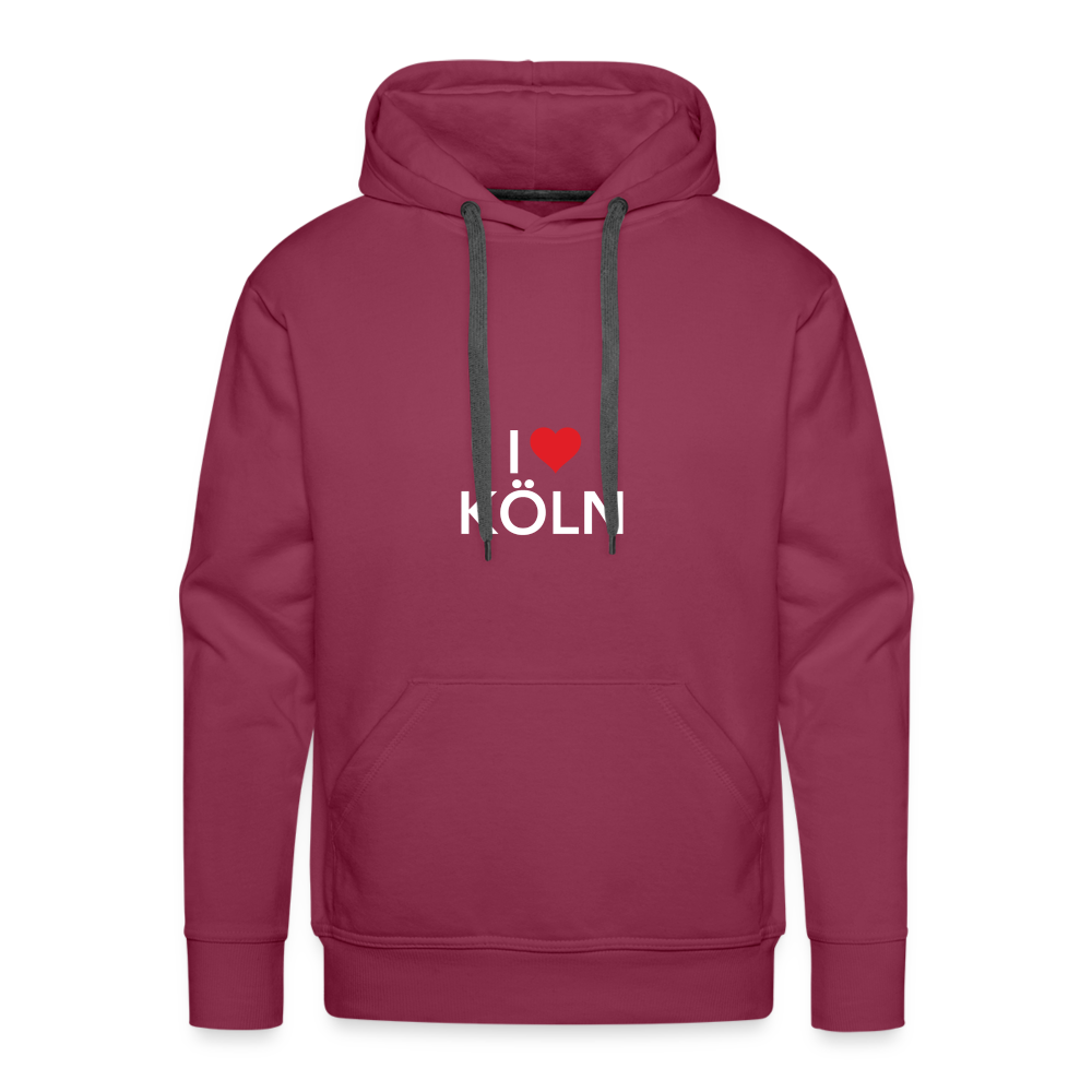 Hoodie "I Love Köln" Bright Edition - bordeaux