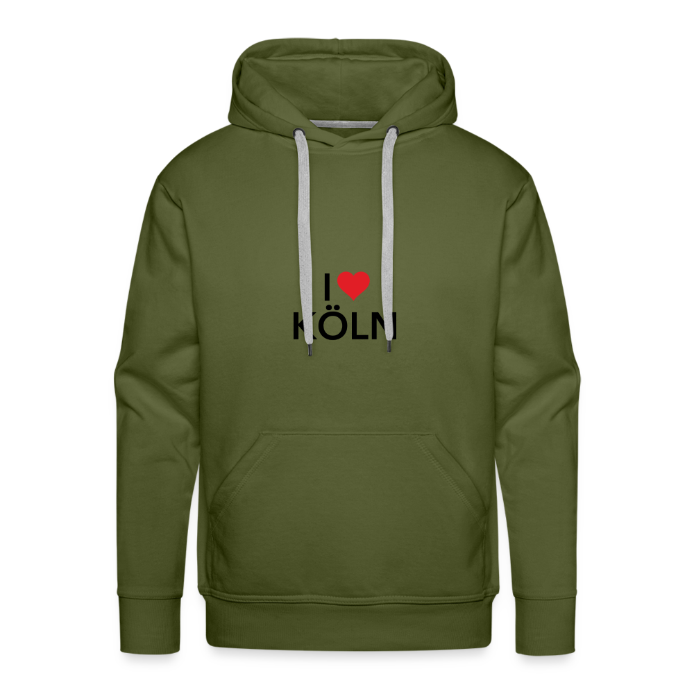 Hoodie "I Love Köln" Dark Edition - olive green