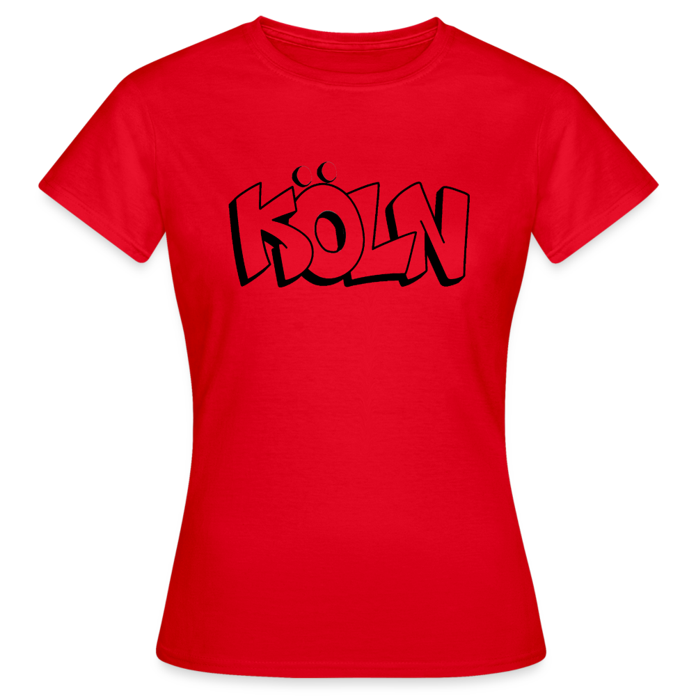 T-Shirt Ladies Köln "Graffiti" - red