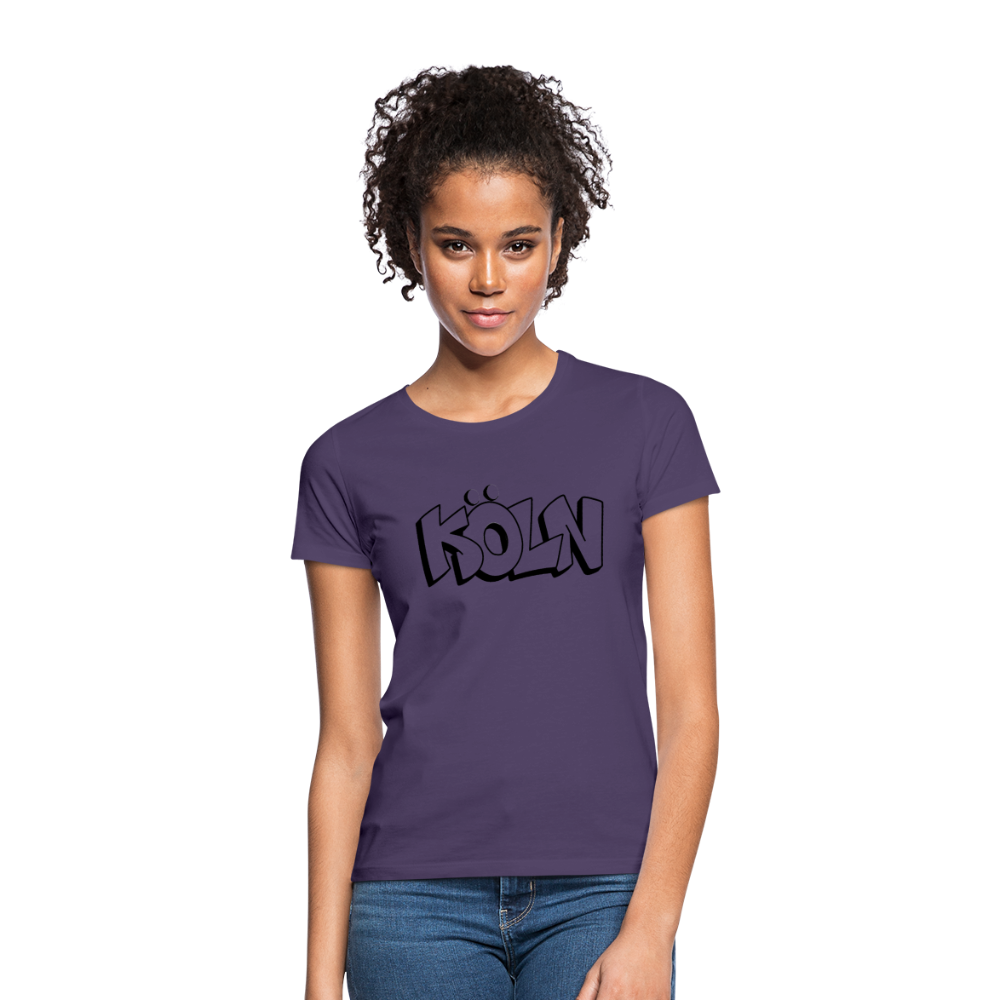 T-Shirt Ladies Köln "Graffiti" - dark purple