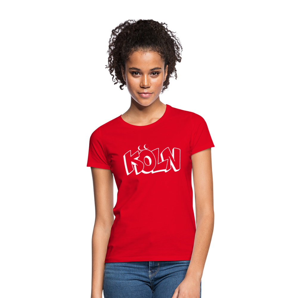 T-Shirt Ladies Köln "Graffiti" Bright Edition - red
