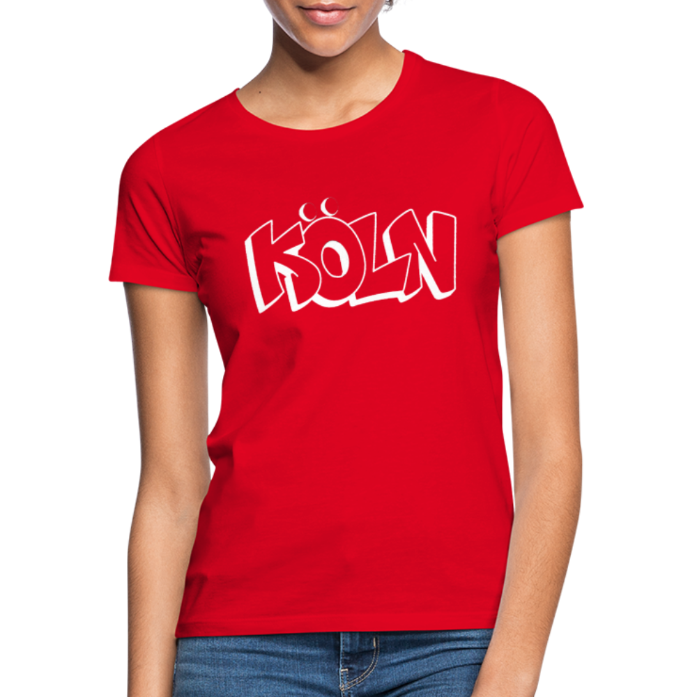 T-Shirt Ladies Köln "Graffiti" Bright Edition - red