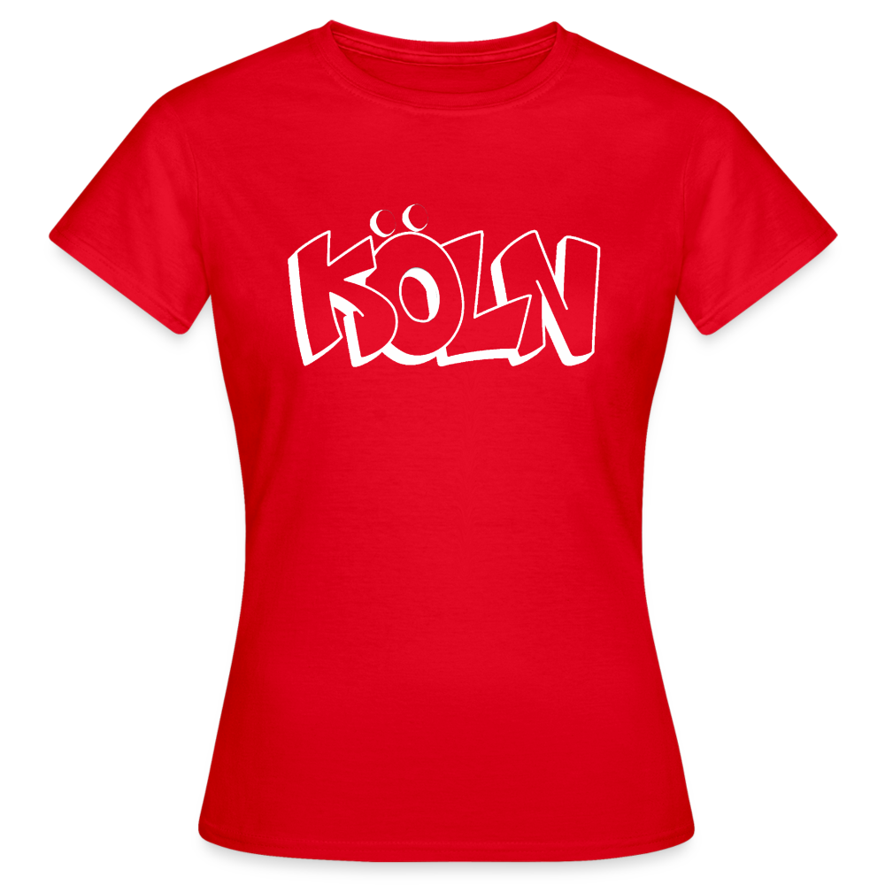 T-Shirt Ladies Köln "Graffiti" Bright Edition - red